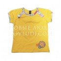 Футболка для девочки с вышивкой из бисера Besta+